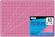 U.S. Art Supply 12" x 18" Pink/Blue Professional Self Healing 5-Ply Double Sided Durable Non-Slip Cutting Mat Great for Scrapbooking, Quilting, Sewing and all Arts & Crafts Projects