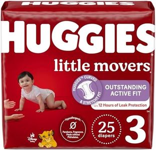 Huggies Size 3 Diapers, Little Movers Baby Diapers, Size 3 (16-28 lbs), 25 Count