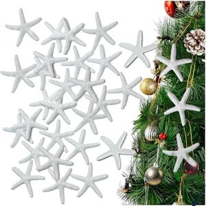 DECORY Non-Toxic Starfish, White Finger Starfish, Artificial Starfish Décor for Wedding, Party, Home.(25 Pieces)