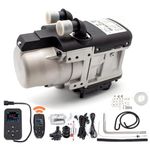XmyXGAR 5KW 12V Hydronic Coolant Heater, with Remote Control, Liquid Fuel Heater, Diesel Water Heater, Temperature Control, Timed, for Boat, Caravan, Bus, Motorhome (5KW 12V)