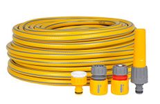 HOZELOCK - Starter Hose Kit ø 12.5mm (1/2") 30m : Versatile, UV-resistant Garden Hose, 4-layer Braided Reinforced Hose, Hard Wearing, Includes Fittings and Nozzle, 10 Year Guarantee* [7230P9000]