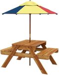 Outsunny Kids Picnic Table, 3-in-1 