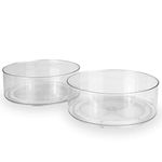 Revolving Organisers - Set of 2 | Spice Rack | Cupboard Storage Unit | Turntable Condiment Kitchen & Fridge Organiser | Lazy Susan | Pukkr