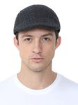 FabSeasons Men's Polyester Golf Flat Cap (MC82-Darkgrey-golfcap_Dark Grey_Free Size)