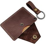 MEEBOY handmade minimalist genuine leather card case wallet for men and women card holder sleeve (Brown)
