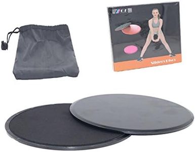 Gliding Discs, Double Sided Slider Discs Exercise Sliders, 2 Dual Sided Gliding Sliding Discs for Core Fitness, Gym, Carpet and Hardwood Floors Home Abdominal Exercise Equipment (Black)