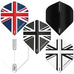 RED DRAGON Hardcore Union Jack Pack Extra Thick Standard Dart Flights - 5 sets Per Pack (15 Dart Flights in total)