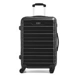 RMW Suitcase Large Medium Cabin Size | Hard Shell | Lightweight | 4 Dual Spinner Wheels | Trolley Luggage Suitcase | Hold Check in Luggage | TSA Combination Lock (Black, MEIUM 24")