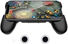 SUNCHI Universal Mobile Game Joystick Spiral Mini Joystick Game Handle Grip Controller Rocker Joypad Foldable Stand Holder for Cellphones (Handle Holder with Joystick)