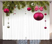 Ambesonne Christmas Curtains, Vivid