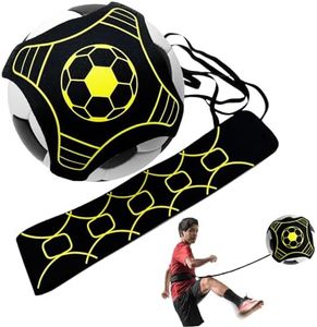 Tuxiaobu Soccer Kick Throw Trainer, Soccer Training Equipment for Kids Adults, Adjustable Football Volleyball Rugby Control Skills Juggling Kicking Practice Training Belt, Fits Ball Size 3, 4, 5