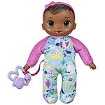 Baby Alive Soft ‘n Cute Doll, Brown Hair, 11-Inch First Baby Doll Toy, Washable Soft Doll, Toddlers Kids 18 Months and Up, Teether Accessory