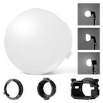 NEEWER CRS6 Diffusion Dome with 3 Adapter Rings, Compatible with Godox V1 NEEWER Z1 Z2 Round Head Flash and Square Speedlite Z760 and More, NEEWER Mount Diffuser for Video Light MS60B MS60C MS150B