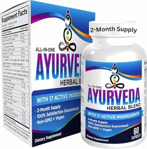 AYURVEDA 2-Month Herbal Blend (17-in-1) Supplement Complex | Natural Ayurvedic Herbs | Strong Mind, Body, & Spirit Supplements | Pills | Ayurveda Products | Bulk Savings 60-Day Supply | 60 Capsules