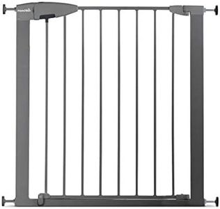 Munchkin Barrière d’Escalier Easy Loc, Barrière de Sécurité pour Enfants et Animaux, Barrière à Pression Extra-Large pour Portes et Escaliers, Installation Facile Sans Perçage, 73 - 79 cm, Argentée