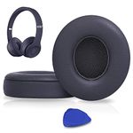 Professional Ear Pads Cushions Replacement, Earpads Compatible with Beats Solo2 & Solo3 Wireless On-Ear Headphones with Soft Protein Leather/Strong Adhesive Tape