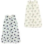 Touched by Nature Baby Organic Cotton Sleeveless Wearable Sleeping Bag, Sack, Blanket, Woodland and Birch Tree 2-Pack, 18-24 Months