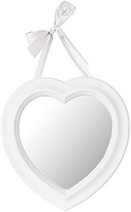 Hogar y Mas Espejo DE Corazon con Cinta 27X27,5 CM - Blanco