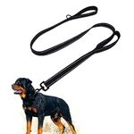 Leashes for Dogs 1.5m Double Handles Strong Dog Lead Heavy Duty Nylon Dog Rope Training Leash Control Safety Dual Dog leash for Large Medium Dogs, Reflective design