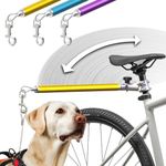 Hands-Free Bicycle Dog Leash for Medium & Large Dogs - 180° Rotating/Fixed Attachment, Shock-Absorbing Spring & Quick-Release Connector, Durable Cycling Leash for Safe, Smooth Rides with Pets (DBL-O)