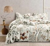 DECOMIZER Soft Glace Cotton Super King Size AC Comforter II Blanket II Duvet for Double Bed with 108 x 108 Inch Bedsheet and 2 Pillow Cover - 4 Piece Comforter Set - White Maple