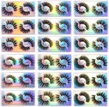 DYSILK 36 Pairs Lashes 12 Styles Mixed Faux Mink Eyelashes Wispy Fluffy Natural Look False Eyelashes Long Lashes Pack Mink Lashes Soft Reusable Eye Lashes