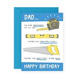 CENTRAL 23 Dad Jokes Card For Him - Funny Dad Birthday Cards - Toolbox Puns - Funny Gifts From Son Daughter - Happy Birthday Cards For Daddy Father Pop Papa - Comes With Fun Stickers