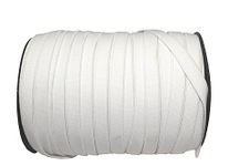 JAINSONS Elastic for Tailoring/Sewing, Fashion Designing, Boutique, Stitching (White, 6 mm) -Pack of 100 m