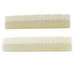 Musiclily Pro 42.95mm Slotted Electric and Acoustic Guitar Bone Nut for 6-String Ibanez and PRS, Ivory (Set of 2)