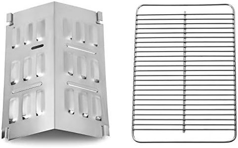 Broilmann 80631 Stainless Steel Cooking Grate and 9201 Stainless Steel Flavorizer Bar, Cooking Grate fits Weber Gas and Charcoal Go-Anywhere Grill, Flavorizer Bar fits Weber Gas Go-Anywhere Grill