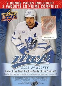 Upper Deck 2023-24 MVP Hockey Blaster Box (15 Packs of Hockey Cards)