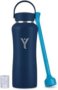 DYLN Alkaline Water Bottle | Portable Hydrogen Water Bottle Creates Hydrogen-Rich Water up to 9.5 pH | Vacuum Insulated Stainless Steel Keeps Water Cold for 24 Hours | 32 oz, Galaxy Blue