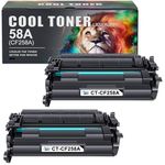 Cool Toner 58A CF258A Black Toner Cartridge Replacement for HP 58A CF258A 58X CF258X Toner for HP Pro M404n M404dn MFP M428fdw M428fdn M404dw M428dw M404 M428 M406 Printer Toner Ink (2-Pack)