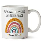 FirseBUY Gifts for 30 Year Old Woman Man, 30th Birthday Gifts for Women Men, 1994 Born Year Printed 11 Ounce Ceramic Coffee Mug, White