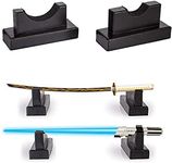 WANLIAN Lightsaber Stand Katana Stand Samurai Knife Holder Wooden Desk Display Stand Lightsaber Horizontal Holder Decorative Stand For Personal, Shop Show Lightsaber Katana Sword