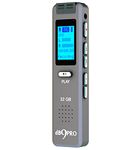 Voice Recorder 32GB with 180 Hour Battery - Expandable to 64GB - Audio Recorder with USB Cable - Built-in Portable Speaker and Clear Recording Microphone - MP3 Player - Tape Recorder Device - dB9PRO