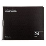Blueline Columnar Book, Twin-Wire Binding, 24 Columns with Description, 80 Pages, 12-Inch x 14-15/16-Inch, Black (A769.24T)
