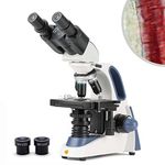 SWIFT SW380B Binocular Compound Microscope Research-Grade 40X-2500X, Ultra-Precise Focusing,Siedentopf Head,Mechanical Stage, Abbe Condenser