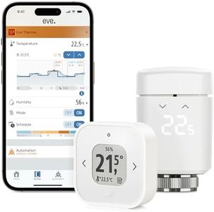 Eve Thermo – Comfort Set for 1 radiator, incl. 1 Eve Thermo Control, for Apple Home, Matter & Thread, requires Apple TV 4K (2nd gen / 3rd gen 128 GB), HomePod (2nd gen), or HomePod mini