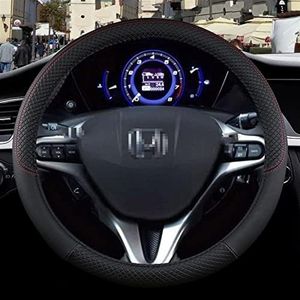 KINOFT Funda Volante para Honda para Civic 2004 2006 2007 2008 2009 2012 2013-2015 Protector para Volante De Coche PU Cuero Antideslizante Accesorios para Automóviles (Color : Black)