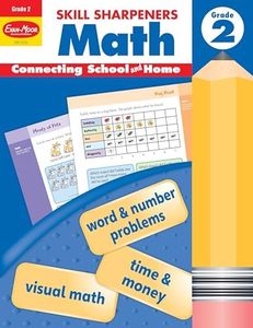 Evan-Moor Skill Sharpeners Math Workbook, Grade 2, Addition, Subtraction, Counting to 1000, Test Prep, Number Words, Geometry, Measurements, Data, Place Value, Tell Time, Metric System, Fun Activities