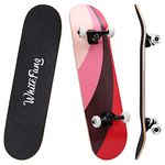 WhiteFang Skateboards for Beginners, Complete Skateboard 31 x 7.88, 7 Layer Canadian Maple Double Kick Concave Standard and Tricks Skateboards for Kids and Beginners (Fun Passion)