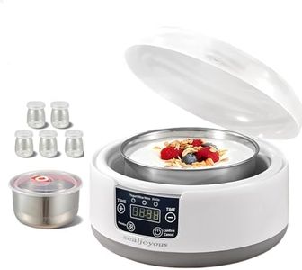 36 Hour Constant temperature control Yogurt Maker with Adjustable Time Automatic Digital LCD Display 1.2L Capacity for Homemade Yogurt Easy to Use and Clean Ideal for Healthy Lifestyle (With 5 Cups)