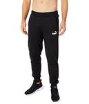 PUMA Men's Essentials Fleece Sweatpants (Available in Big and Tall Sizes), Cotton Black, Large