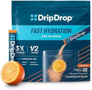 DripDrop Hydration - Orange - Electrolyte Drink Mix Single Serve Hydration Powder Packets | Non-GMO, Gluten Free, Vegan | 32 Sticks