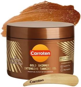Carroten Gold Shimmer Intensive Tanning Gel | Browning Tan Accelerator | Non-Greasy, Water-Resistant with Carrot and Coconut Oil | Vitamin A & E For Moisture & Hydration | Made in Greece | 5 Fl Oz