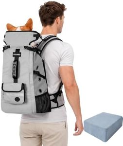 Dog Backpack Carrier, Breathable for Small Medium Dogs Thick Cushion Base L