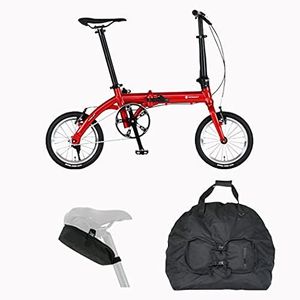 Renault 11285-0290 Travel Set (Lightweight), Red, Lightest Wheel Set, Incredibly Lightweight, Folding Bicycle, Approx. 15.0 lbs (6.8 kg), Bicycle Storage Bag, Storage Saddle Pouch Included