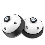 Dog Training Bell, Comsmart Set of 2 Dog Puppy Pet Potty Training Bells, Dog Cat Door Bell Tell Bell with Non-Skid Rubber Base + 1Pcs Dog Training Clicker with Wrist Strap