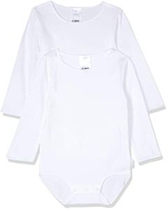 Bonds Baby Wonderbodies Long Sleeve Bodysuit - 2 Pack, White (2 Pack), 0000 (Newborn)